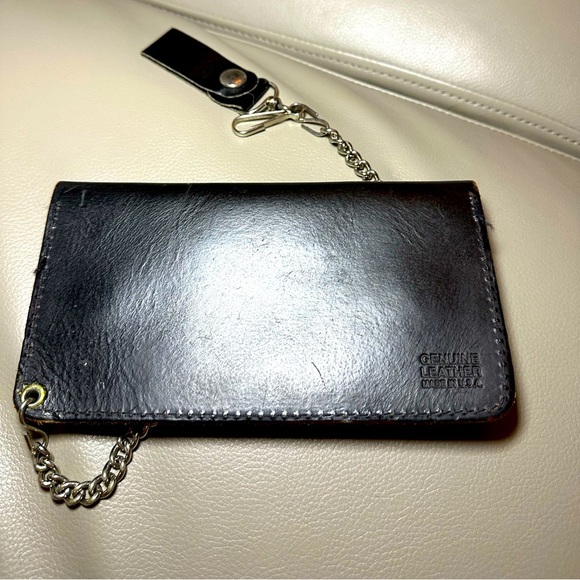 Bulldog Vintage Leather Biker Wallet "Bad to the Bone" - Great Condition - Picture 3 of 8